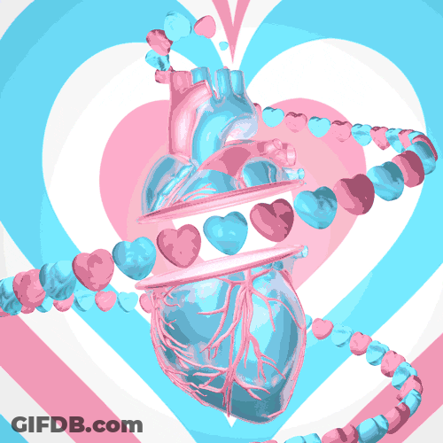 Wildflower Heart Organ Trippy Pastel Art GIF