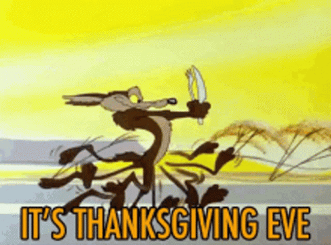 Wile Coyote Thanksgiving Eve GIF