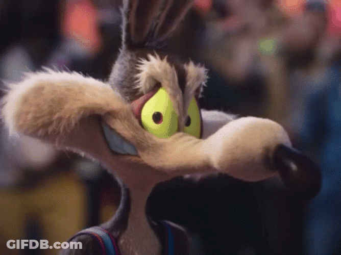Wile E Coyote 3D Winking GIF