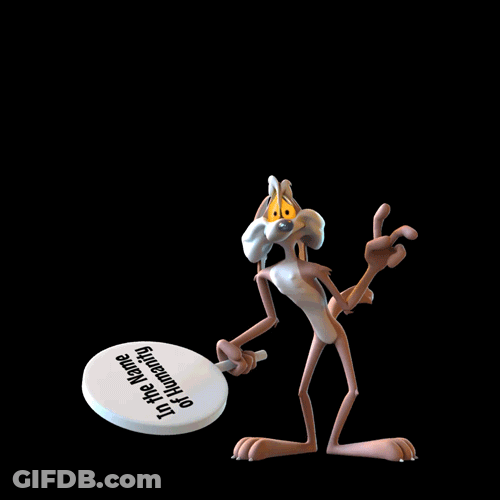 Wile E Coyote Begging Please Play Game GIF