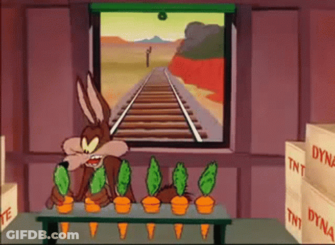 Wile E Coyote Dynamite Train GIF