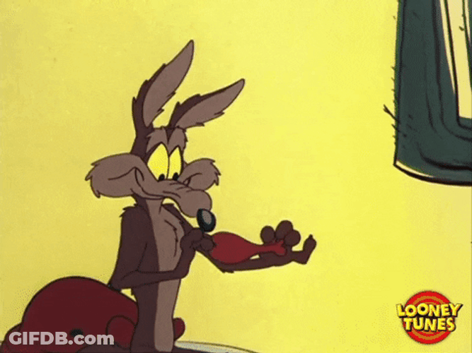 Wile E Coyote Eating Turkey GIF