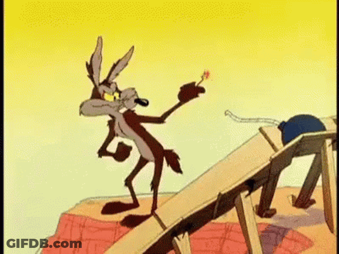 Wile E Coyote Exploding Bomb GIF
