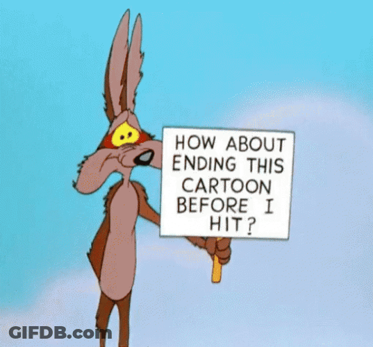 Wile E Coyote Falling Please End This GIF