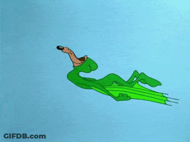 Wile E Coyote Flying In Suit GIF