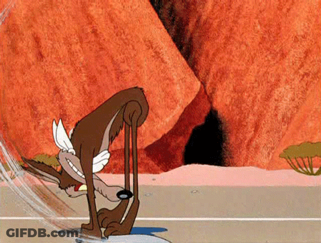 Wile E Coyote Twisting Twirl Loop GIF