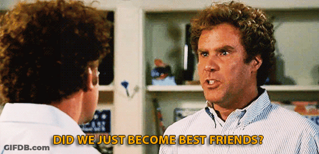 Will Ferrell Become Best Friends GIF