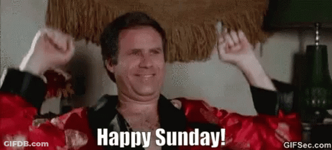 Will Ferrell Celebrating Happy Sunday GIF