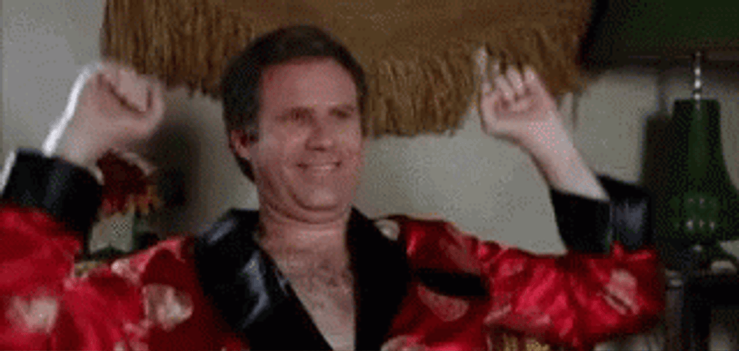 Will Ferrell Punching Air GIF