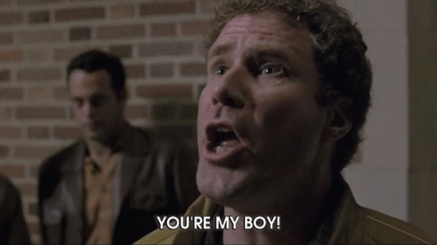 Will Ferrell Shouting You're My Boy Blue GIF