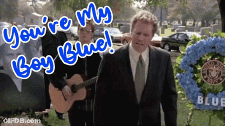 Will Ferrell Singing You're My Boy Blue GIF