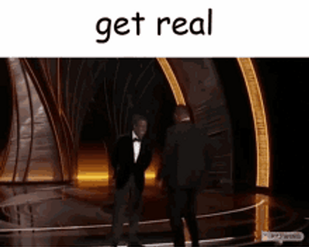 Will Smith Chris Rock Get Real Slap Oscars GIF