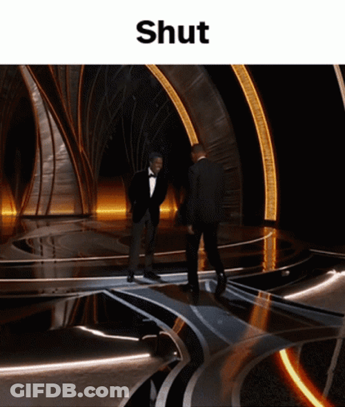 Will Smith Chris Rock Slap Smack Shut GIF