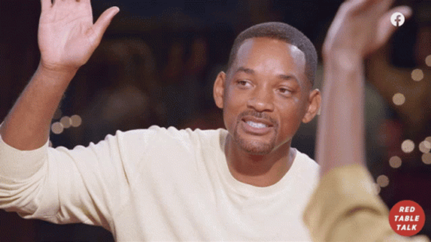 Will Smith Nodding Raise Hand GIF