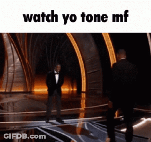 Will Smith Oscars Watch Your Tone GIF