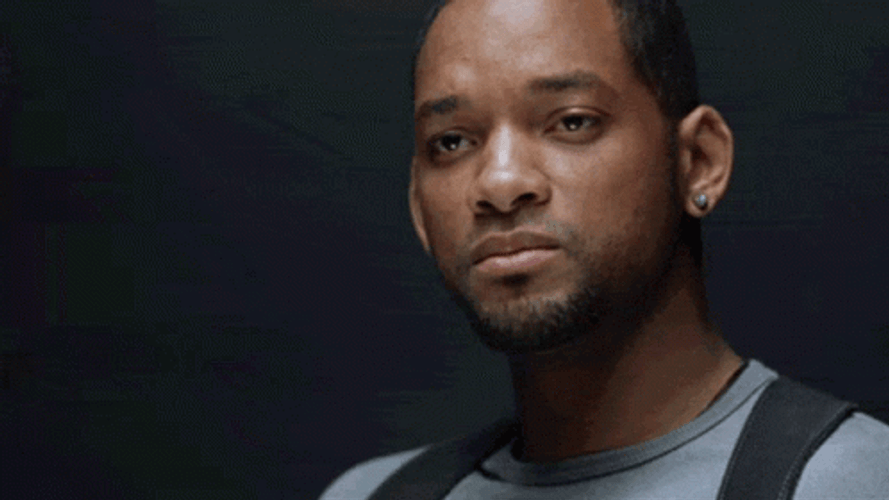 Will Smith Touching His Mustache GIF