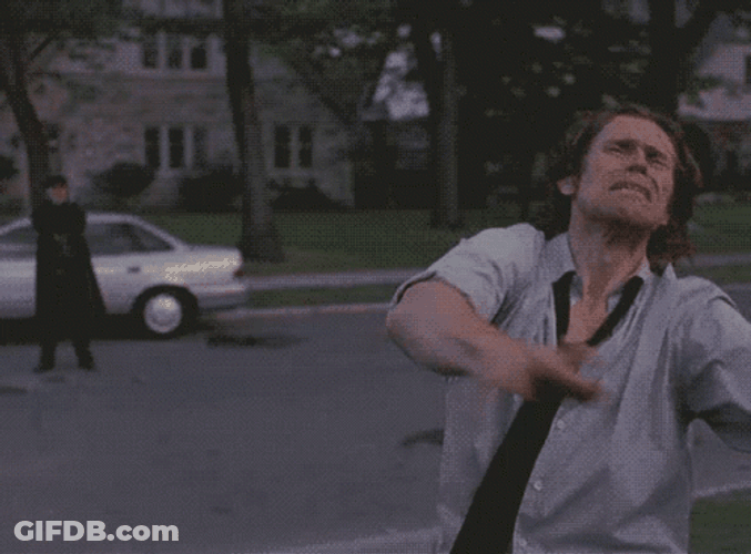 Willem Dafoe Donald Kimball Waving His Arms GIF