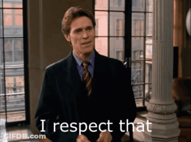 Willem Dafoe Spiderman Norman Osborn Respect That GIF