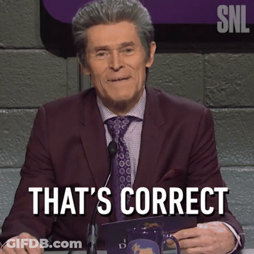 Willem Dafoe That's Correct GIF