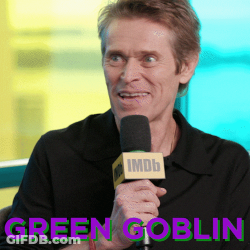 Willem Dafoe Transform To Green Goblin Shark GIF