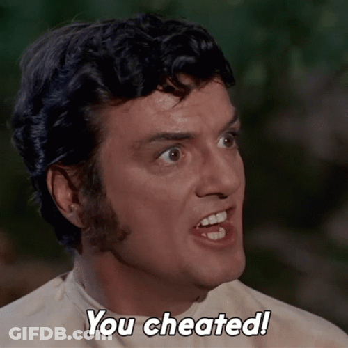 William Campbell You Cheated Cheaters GIF