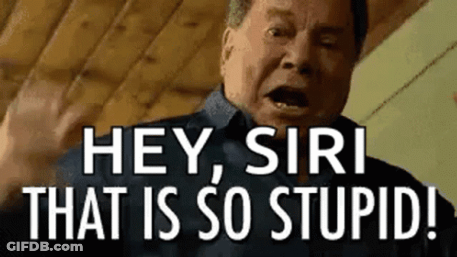 William Shatner Hey Siri That Is So Stupid GIF