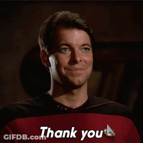William T. Riker Thank You GIF