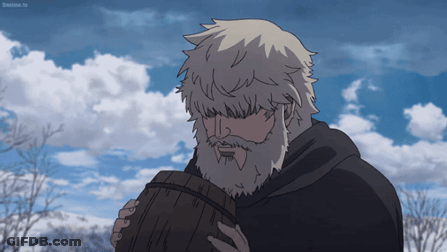 Willibald Drinking Vinland Saga GIF