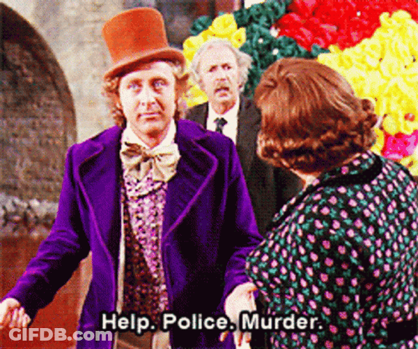 Willy Wonka Help Police Murder GIF