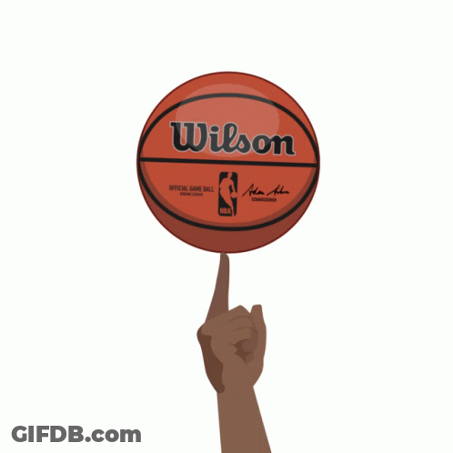 Wilson Basketball Held By Finger GIF