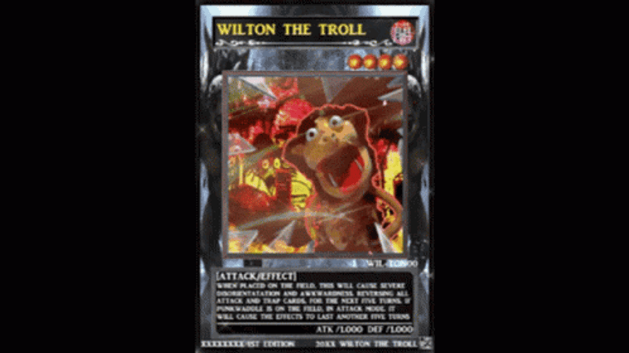 Wilton The Troll Yu Gi Oh Card Animated GIF