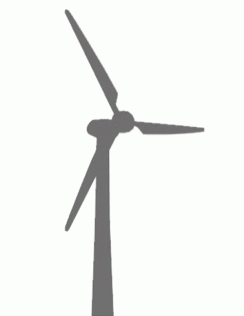 Wind Turbine Silhouette GIF