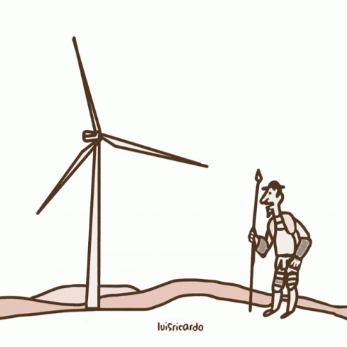 Wind Turbine Simple Art GIF