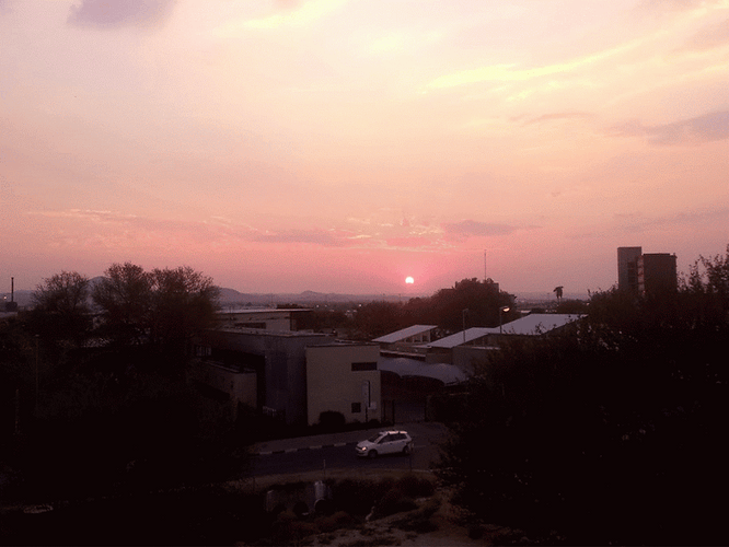 Windhoek Namibia Sunset Timelapse GIF