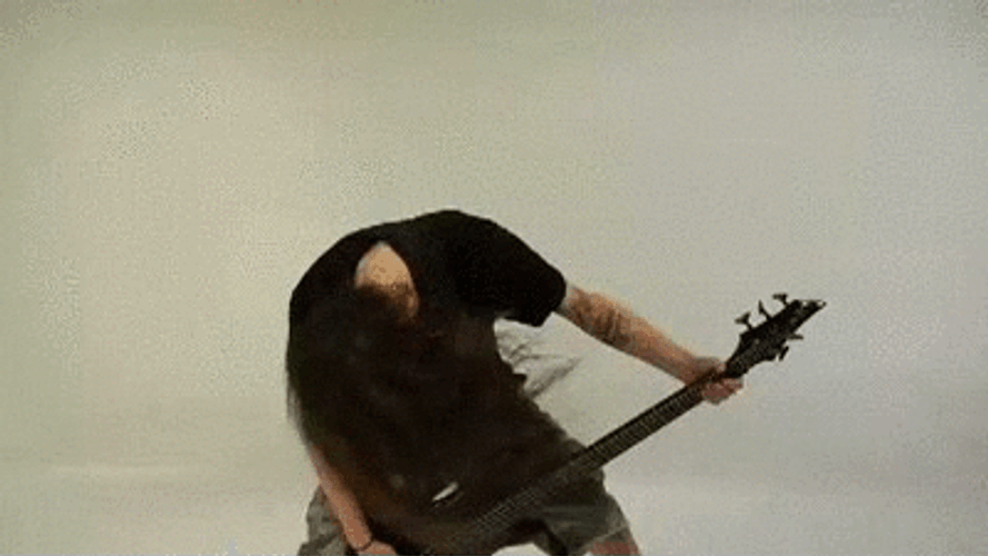 Windmill Headbang Metal Guitarist GIF