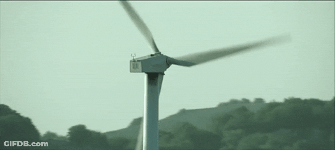 Windmill Scenic Wind Power GIF