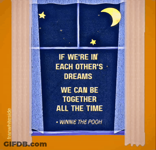 Window With Winnie The Pooh Quote GIF