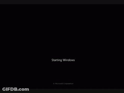 Windows Starting Screen With Microsoft Logo GIF