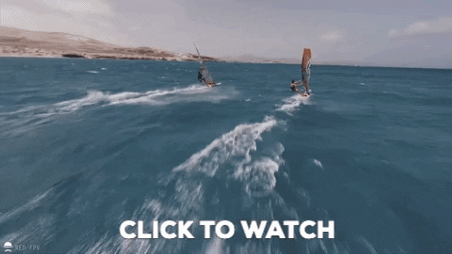 Windsurfing Drone Capture GIF