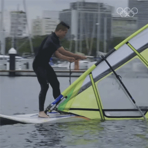 Windsurfing Pulling The Sheet GIF