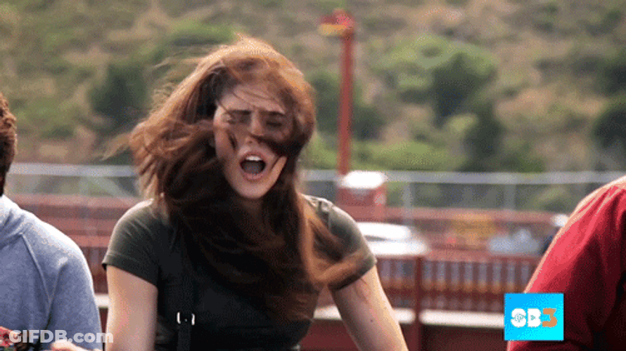 Windy Day Blown Hair GIF