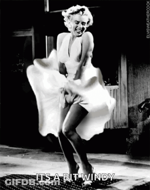 Windy Marilyn Monroe GIF