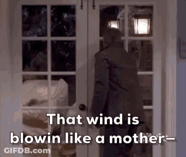Windy Outside Mike Baxter GIF
