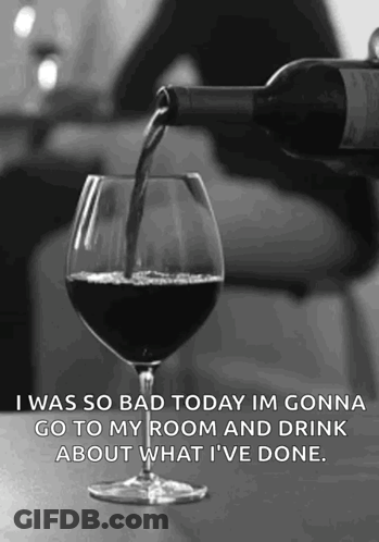 Wine Bottle Poured Into Glass GIF