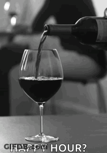 Wine Bottle Pouring Into Glass GIF