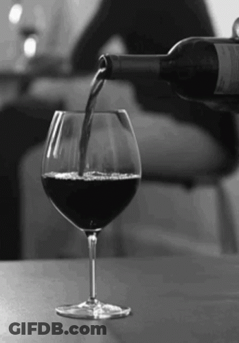 Wine Bottle Pouring Into Glass GIF