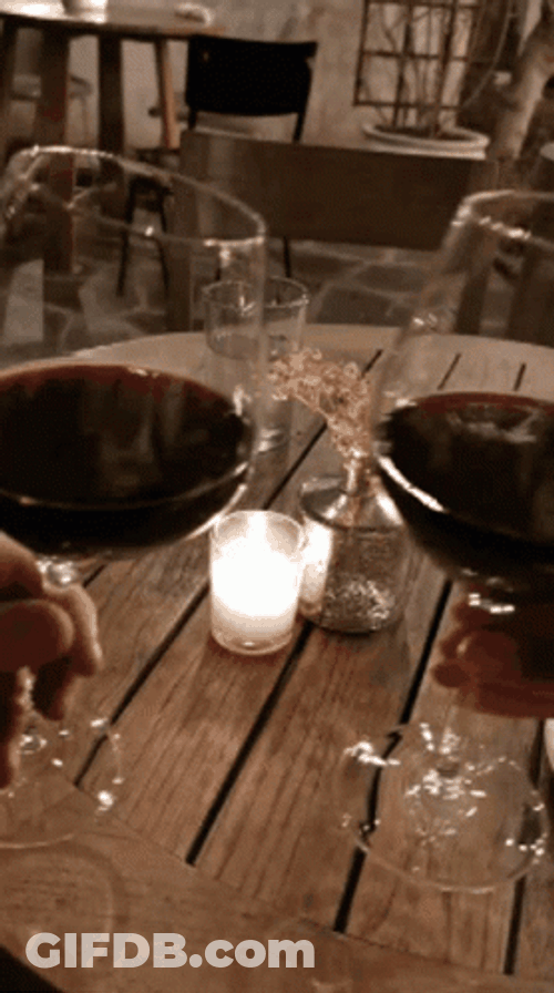 Wine Glass Cheers GIF