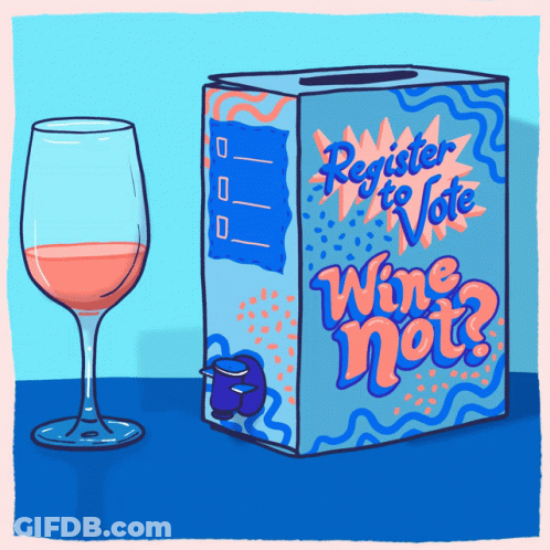 Wine Not Box Next To Glass GIF