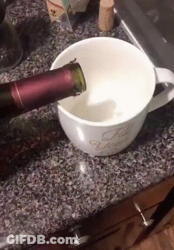 Wine Poured Into Cup Saying I Love You GIF