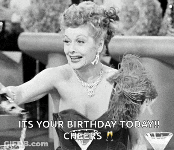 Wine Shower Birthday Queen GIF
